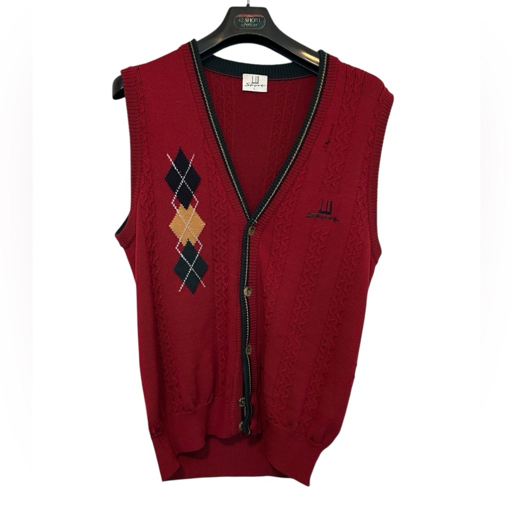 Vintage Dunhill Sport Cardigan Vest Size L
